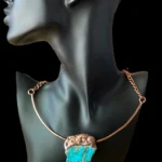 Handmade Jewelry | Copper E-Formed Gem Silica Pendant Necklace