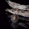 Handmade Sterling Silver Rare Basalt Chert Ring