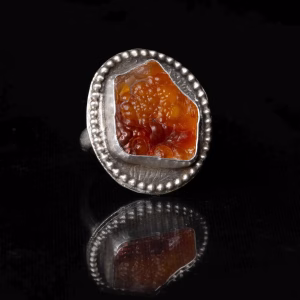 handmade sterling silver chalcedony ring