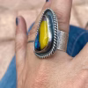 Handmade Sterling Silver Statement Ring with Fused Glass - Image 3