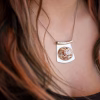 Handmade Sterling Silver Brecciated Jasper Pendant Necklace
