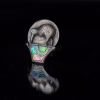Handmade Sterling Silver Ring with Kiwi and Abalone Size 7