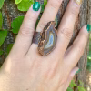 Electroformed Laguna Agate Ring