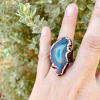 Electroformed Laguna Agate Ring