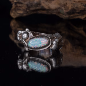 Handmade Sterling Silver Opal Ring
