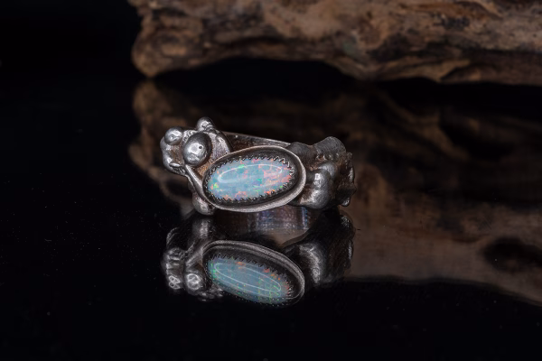 Handmade Sterling Silver Opal Ring