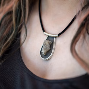 Handmade Sterling Silver Pendant Necklace with Quartz Cluster