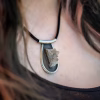 Handmade Sterling Silver Pendant Necklace with Quartz Cluster