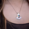 Handmade Sterling Silver Pendant Necklace with inlay