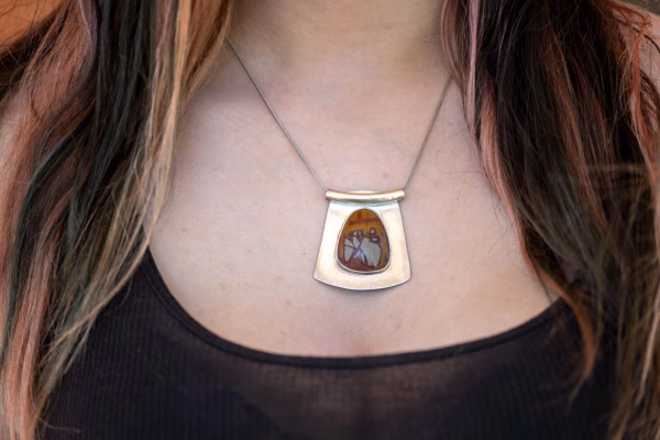 Handmade Silver Jasper Pendant Necklace