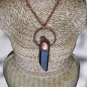 Smokey Quartz Copper eformed pendant necklace
