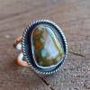 Handmade Sterling Silver Rare Basalt Chert Ring