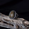 Handmade Sterling Silver Rare Basalt Chert Ring