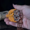 Handmade electroformed dove pendant necklace