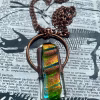 Handmade Copper Electroformed Infused Glass Pendant Necklace - Image 3
