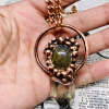 Electroformed Quartz Crystal Pendant Necklace with Labradorite - Image 2