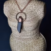 Smokey Quartz Copper eformed pendant necklace