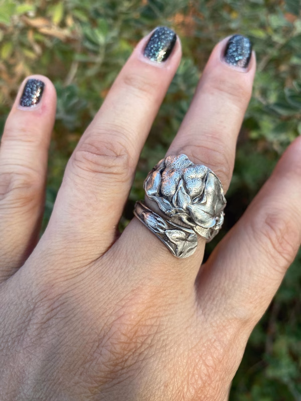 Handmade Antique 100% Sterling Silver Spoon Ring from the 1800s