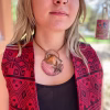 handmade electroformed starfish onto a sea shell pendant necklace