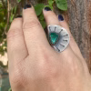 Silver Malachite ring size 7.5
