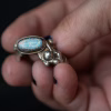 Handmade Sterling Silver Ring with Opal Size 8 - Image 4