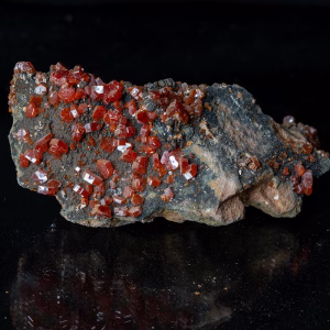 vanadinite Crystals On matrix